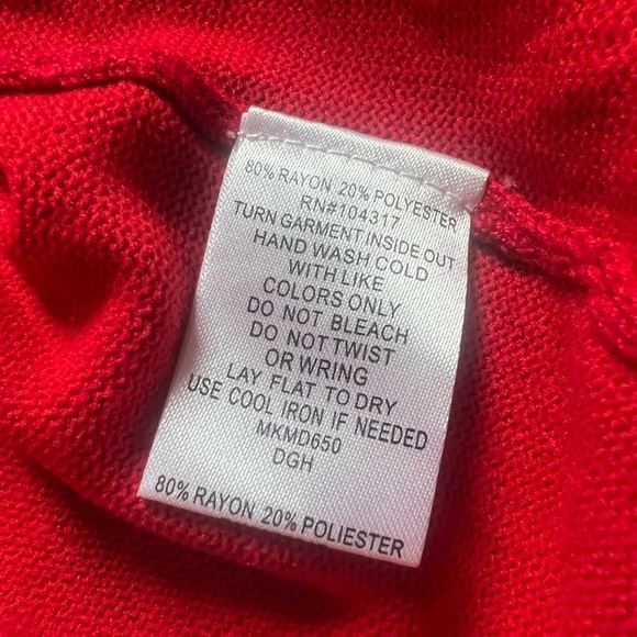 Allison Brittney faux gemstone embellished sweater dress in red. Size S - Picture 10 of 10